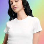 Women's Classic Ribbed White Crop Top