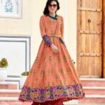 Traditional Rajasthani Printed Anarkali Dress for Festive Wear
