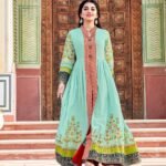 Traditional Anarkali Kurta for Women in Mint Green