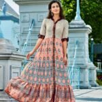 Casual to Festive Wear Printed Anarkali Dress for Women