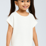 Stylish Casual Solid White T-Shirt for Kids