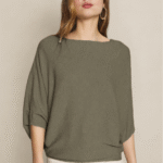 Women’s Modern Olive Butterfly Casual Top