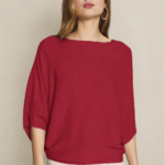 Women’s Modern Maroon Butterfly Casual Top