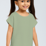 Stylish Casual Solid Mint Green T-Shirt for Kids